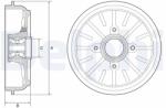 DELPHI Tambur Frana Bfr576 Citroën C-Elysee/C3 Ii/C3 Iii/Ds3 Ds Ds 3 Peugeot 207/208 (BFR576)
