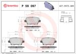 BREMBO Set Placute Frana, Frana Disc P59097 Buick (Sgm) Envision S/Regal Gs/Regal Ii (P59097)