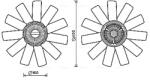AVA QUALITY COOLING Ventilator, Radiator Rtf558 Renault Trucks Mascott (RTF558)