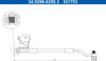 ATE Furtun Frana 24.5296-0255.3 Hyundai I20 I (24.5296-0255.3)
