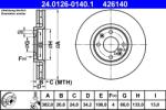 ATE Disc Frana 24.0126-0140.1 Citroën C4/C4 I/C4 Iii/C4 Picasso I/C4 X Jeep Avenger