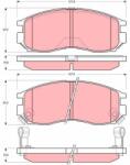 TRW Set Placute Frana, Frana Disc Gdb3133 Hafei Sigma Mitsubishi Colt Iv/Eclipse/Fto (GDB3133)