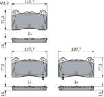 Bosch Set Placute Frana, Frana Disc 0986424388 Ford Focus Iii Ford Australia Focus (0986424388)