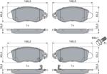 Bosch Set Placute Frana, Frana Disc 0986494047 Ford Transit (0986494047)