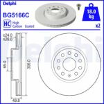 DELPHI Disc Frana Bg5166C Audi A3 Vw Golf Viii