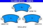 ATE Set Placute Frana, Frana Disc 13.0460-5815.2 Toyota Corolla