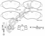 BRECK Set Placute Frana, Frana Disc 291920070300 Mercedes-Benz Marco Polo/Sprinter 3-T (291920070300)