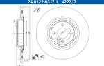 ATE Disc Frana 24.0122-0317.1 Mini Mini/Mini Clubman