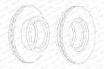 FERODO Disc Frana Fcr145A Daf Db Iveco P/Pa Mercedes-Benz Actros/Actros Mp4 / Mp5/Antos