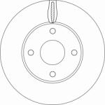 TRW Disc Frana Df6593 Ford Fiesta Vii (DF6593)