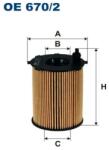 FILTRON Filtru Ulei Oe670/2 Alfa Romeo Mito Chrysler Ypsilon Fiat 500/500 C/500L/Panda