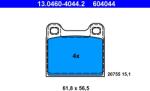 ATE Set Placute Frana, Frana Disc 13.0460-4044.2 Volvo C70 I/S70/V70 I