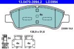 ATE Set Placute Frana, Frana Disc 13.0470-3994.2 Citroën Ami/C-Elysee/C2/C3 I/C3 Ii