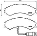 TEXTAR Set Placute Frana, Frana Disc 2920801 Multicar M26