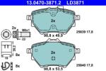 ATE Set Placute Frana, Frana Disc 13.0470-3871.2 Citroën Berlingo/C4 Iii/C4 X