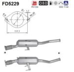 AS Filtru Funingine/Particule, Sist. De Esapament Fd5229 Nissan Nv400 Opel Movano B (FD5229)
