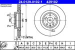 ATE Disc Frana 24.0129-0102.1 Audi A4 B8/A5/Q5
