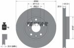 TEXTAR Disc Frana 92156600 Fiat Sedici Suzuki Sx4