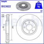 DELPHI Disc Frana Bg3622 Citroën Berlingo/Berlingo / Berlingo First/Berlingo Multispace
