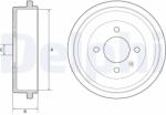 DELPHI Tambur Frana Bf549 Seat Arosa/Cordoba/Cordoba Vario/Ibiza Ii/Mii Skoda Citigo