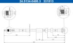 ATE Furtun Frana 24.5134-0400.3 Ford C-Max/C-Max Ii/Focus Iii