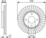 Bosch Disc Frana 0986479R64 Ford Fiesta/Fiesta Iv/Fiesta V/Focus I/Fusion/Ka/Puma