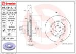 BREMBO Disc Frana 09.5843. 11 Alfa Romeo Mito Chrysler Ypsilon Citroën Nemo Fiat 500