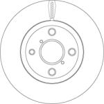 TRW Disc Frana Df4842 Daihatsu Charade Viii Toyota Yaris Toyota (Faw) Vios
