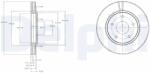 DELPHI Disc Frana Bg4212 Chrysler Voyager V Dodge Journey Fiat Freemont Vw Routan (BG4212)