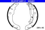 ATE Set Saboti Frana 03.0137-0491.2 Citroën C3 Ii/Ds3 Ds Ds 3 Peugeot 207/208/208 I