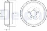 DELPHI Tambur Frana Bf564 Audi A1/A1 Allstreet/A1 City Carver Seat Arona/Ibiza V