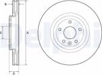 DELPHI Disc Frana Bg9166C Jaguar Xe/Xf Ii/Xf Sportbrake (BG9166C)