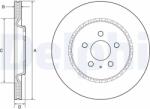 DELPHI Disc Frana Bg4643C Audi A4 B8/A4 B9/A5/A6 C7/A6 C8/A7/A8 D4/A8 D5/Q5/Q7 (BG4643C)