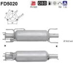 AS Filtru Funingine/Particule, Sist. De Esapament Fd5020 Alfa Romeo 159/Brera/Spider (FD5020)