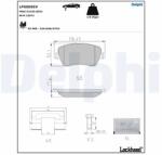 DELPHI Set Placute Frana, Frana Disc Lp5005Ev Dacia Dokker/Duster/Lodgy/Logan