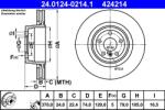 ATE Disc Frana 24.0124-0214.1 Bmw 7