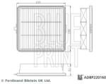 BLUE PRINT Filtru Aer Adbp220160 Hyundai Kona (ADBP220160)