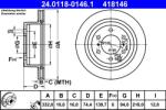 ATE Disc Frana 24.0118-0146.1 Mitsubishi Pajero/Pajero Iv (24.0118-0146.1)