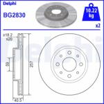 DELPHI Disc Frana Bg2830 Alfa Romeo 145/146/155 Fiat Albea/Barchetta/Brava/Bravo I/Tipo (BG2830)