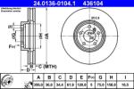 ATE Disc Frana 24.0136-0104.1 Bmw X5 (24.0136-0104.1)