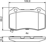 Bosch Set Placute Frana, Frana Disc 0986494708 Cadillac Cts Chevrolet Camaro