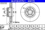 ATE Disc Frana 24.0130-0175.1 Audi A6 C6/A8 D3
