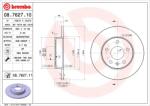 BREMBO Disc Frana 08.7627. 11 Chevrolet Astra/Meriva/Zafira Opel Astra G/Astra G Classic