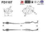 AS Filtru Funingine/Particule, Sist. De Esapament Fd1107 Citroën C4 Aircross