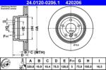 ATE Disc Frana 24.0120-0206.1 Bmw X5/X6