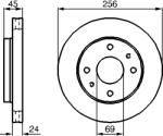 Bosch Disc Frana 0986478531 Hyundai Santamo Kia Joice Mitsubishi Carisma/Debonair