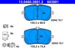 ATE Set Placute Frana, Frana Disc 13.0460-3881.2 Mercedes-Benz A-Class/B-Class/Cla (13.0460-3881.2)