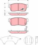 TRW Set Placute Frana, Frana Disc Gdb3276 Daihatsu Copen/Sirion Holden Cruze (GDB3276)