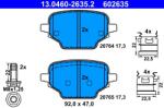 ATE Set Placute Frana, Frana Disc 13.0460-2635.2 Citroën Berlingo Opel Combo (13.0460-2635.2)