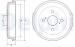 DELPHI Tambur Frana Bf588 Daihatsu Cuore Vii/Materia/Sirion Subaru Justy Iv